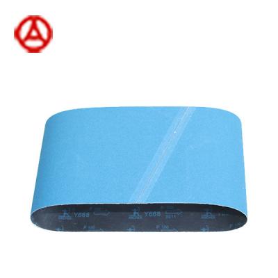 China Zirconia Alumina Ceramic Abrasive Polyester Sanding Belts Cool Grinding Technology for sale