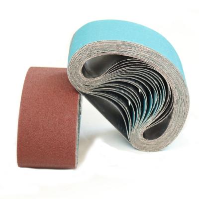 Китай Шлифовальные ленты 75x533 мм, красный оксид алюминия, X-ткань, древесина, древесина, 3x21 дюйм продается