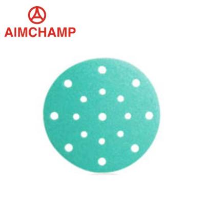 China Sanding Disc Hook And Loop Sanding Disc Sandpaper Disc 5 Inch 125mm Green for sale