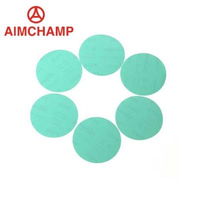China 320Grit Hook And Loop Sanding Disc Green Film Polyetser Sanding Disc for sale