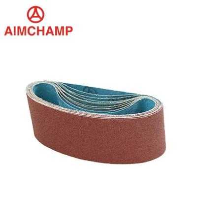 China Woodworking Belt Coated Abrasive Cloth Roll 75X533mm Aluminum Oxide Belt for sale