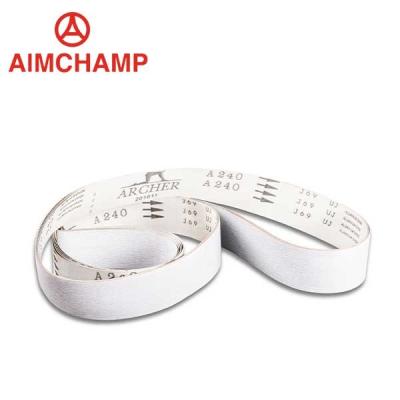China Alumina Oxide Soft Metal Grinding Alumina Abrasive 240 Grit Sand Belt for sale