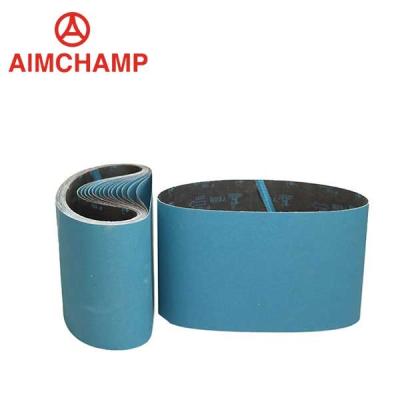 China Polyester Cloth Zirconia Alumina Sanding Belts Carbon Steel Grinding for sale