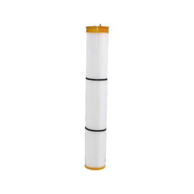 China White Polyester Pleated Bag Dust Collector Filter Cartridge 20cm-350cm Height for sale