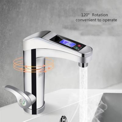 China 120 Degree Rotating Kitchen Sink Basin Tap , ABS 3500W Instant Hot Cold Water Tap for sale