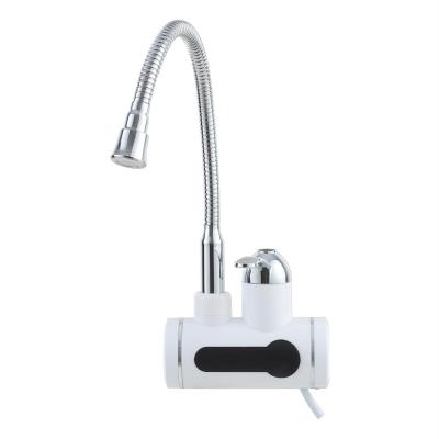 China Tankless Instant Electric Heater Tap 304 Stainless Electric Heated Basin Tap CE for sale