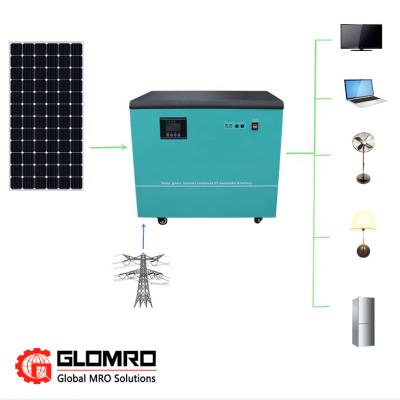 China 3kw 5kw All In One Solar System Lithium Battery  Portable Off Grid Solar Generator Te koop