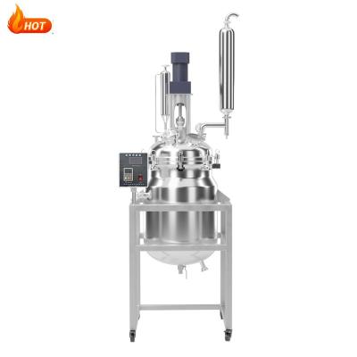 China Jacketed Borosilicate Glass Reactor High Pressure Double-Layers For University Laboratorie for sale