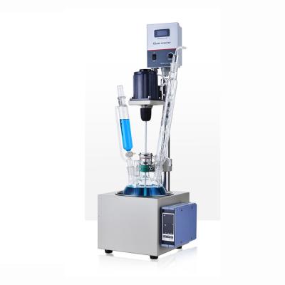 China High Precision Glass Stirrer Reactor Laboratory Single Layer Chemical Glass Reactor for sale