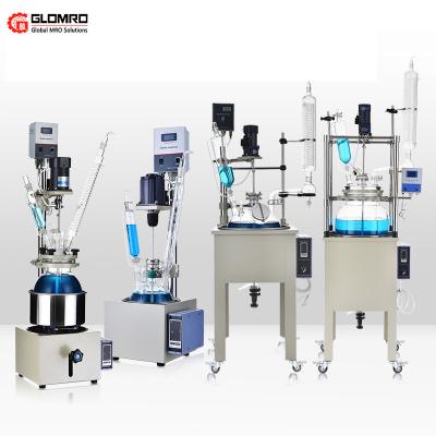 China Chemical Vacuum Stirred Reactor Laboratory Single Layer Glass Reactor for sale