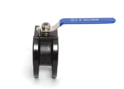 China A216WCB Carbon Steel  Wafer Type Ball Valve Handle Operated PN16 / PN40 for sale