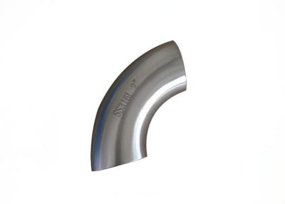 China Cotovelo sanitário de aço inoxidável de prata do tubo do grau Ss dos encaixes de tubulação 90 do produto comestível à venda