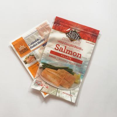 Cina Sacchetto d'imballaggio di color salmone risigillabile della confezione sotto vuoto della borsa della chiusura lampo di PET/PE in vendita