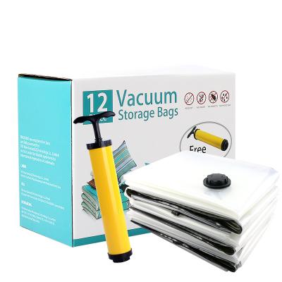 China Blue 80cmx100cm Travel Vacuum Suction Storage Bags for sale