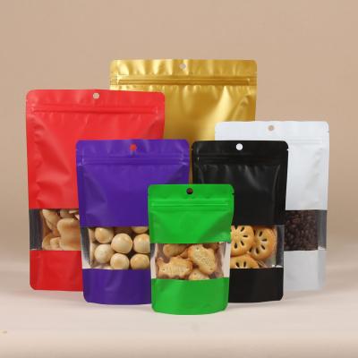 China Cookies Packaging Matte Stand Up Pouch k Smell Proof Mylar Plastic With Window for sale