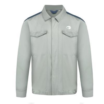 China Tela cruzada 2/1 ropa de trabajo verde clara de la aleta unisex de la chaqueta en venta