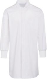 China Dos ropa de trabajo blanca del puño del punto acanalado de Dustcoat del bolsillo del parte movible de los lados en venta