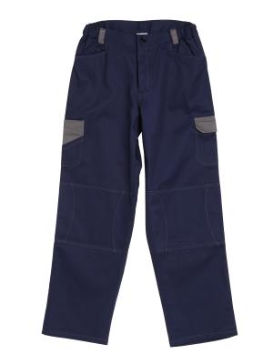 China 230 la tela cruzada azul marino unisex del algodón del poliéster 35% del G/M el 65% 2/1 bolsillo de pantalones cubre la ropa de trabajo casual en venta