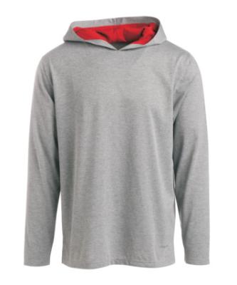 China Grey Plain Woven Polyester95% Spandex5% Long Sleeve Hooded Shirts for sale