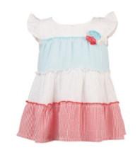 China Plain Woven Cotton 100% Sleeveless Summer Girl Dress for sale
