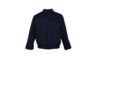 China CVC 55/45 245G Quilted Workwear Navy Work Jacket With Three Flap Pockets for sale