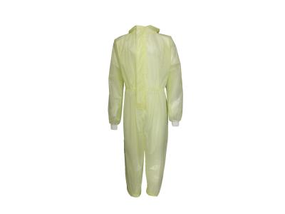 Китай Желтая нервюра защитной одежды XXL PP+PE 58GSM устранимая связала тумаки & лодыжки, эластичную резиновую ленту на талии & голову продается