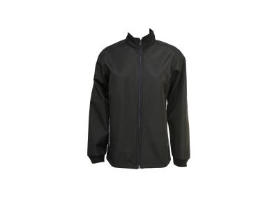 China El paño grueso y suave 100% del poliéster alineó la chaqueta negra termal de 413 del G/M del invierno mujeres de la chaqueta en venta