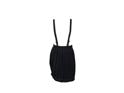 China 190 GSM 100% Polyester Women Pleated Skirt With Adjustable Straps And Buckles for sale