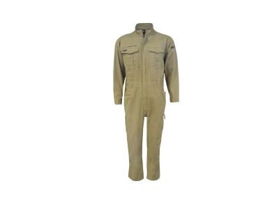 China 240GSM Twill 2/1 Multi Pockets Khaki Work Coverall Anti Stain Anti Static for sale