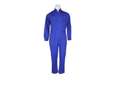 中国 320GSMあや織り3/1青の溶接の仕事のつなぎ服の防火効力のある反空電 販売のため