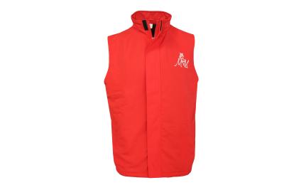 China Fleece Lined 413 GSM Winter Jacket Thermal Red Fleece Jacket Sleeveless for sale