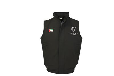China 100% Polyester Fleece Lined 413 GSM Vest Sleeveless Jacket Thermal Black for sale