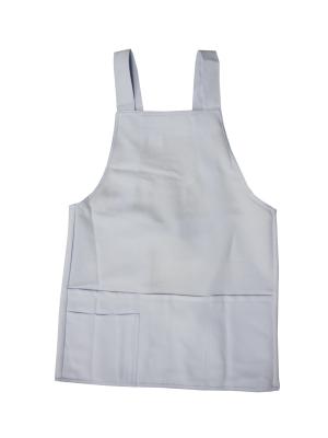 China 195G Polyester 80% Cotton 20% Chef Works Bib Apron Light Blue With Buttons for sale