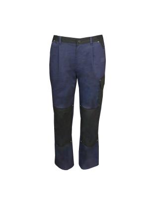 China Marina de guerra negra 100% del contraste del algodón de 340 G/M trabajar los pantalones con velcros de la cremallera de los bolsillos del bramido en venta