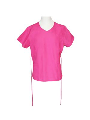 China 180 GSM Polyester 65% Cotton 35% Pink Medical Scrubs V Neck for sale