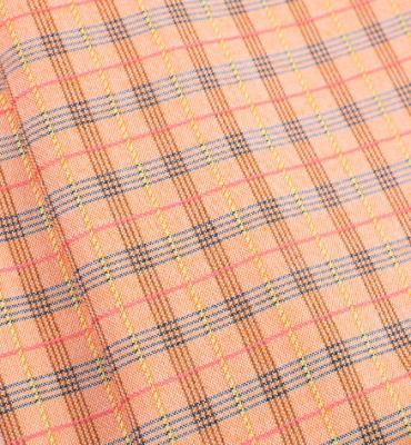 China 220 GSM Yarn Dyed Fabrics 87% Polyester 10% Viscose 3% Spandex Check Fabrics for sale