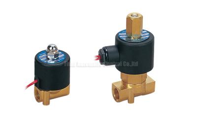 China 4mm Orifice Mini Brass Direct Drive 2 Way Pneumatic Solenoid Valve for sale
