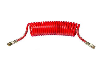 China Nylon PA6 PA12 Red Recoil Hose , 12mm Outer Dia Polyamide Tube For Pneumatic Brake System for sale