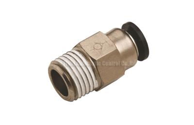 China Brass Nickle Plated Pneumatic Stop Fitting For Pneumatic Automation Connector System for sale
