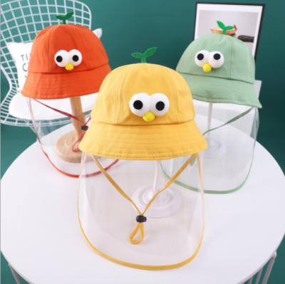 China Hot Sale Baby Hats With Face Shield Face Protection Clear New Glass Face Shield Kids Hat for sale