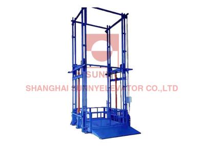 China Indoor Outdoor Hydraulic Electric Cargo Freight Lift Guide Rail Elevator for sale