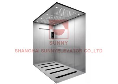 China 1600KG Hospital Passenger Elevator Mirror Stainless Steel Medical Bed Lift 1.75m/S for sale