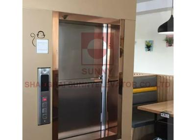 China 304 Stainless Steel Small Dumbwaiter Elevator / Foods Elevator AC VVVF Drive for sale