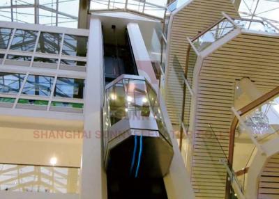 China 1600kg Full Glass Sightseeing Elevator Lift For Shopping Mall for sale