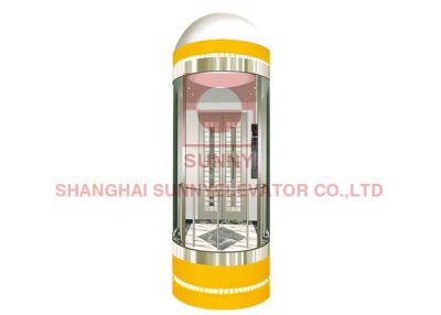 China Group Control Panoramic Elevator Small Machine Room Elevator Center Opening Door for sale