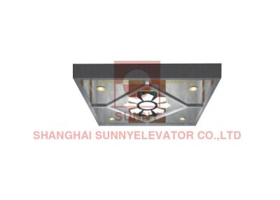 Κίνα Τετραγωνική διακόσμηση καμπινών ανελκυστήρων πλαισίων σωλήνων ανοξείδωτου κάτω από το φως με τα μέρη ανελκυστήρων προς πώληση