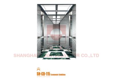 China Mirror Stainless Steel Lift Passenger Elevator Cabin Quality Elevator Parts for sale