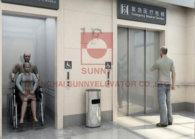 Chine l'ascenseur médical 1600kg d'ascenseur de lit de la vitesse 1.75m/S chargent 1500mm Pit High Performance à vendre