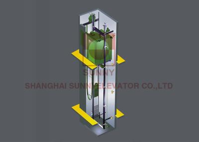 中国 1.0 - 2.5m/S速度機械Roomlessのエレベーター1000kgの乗客のエレベーターの上昇 販売のため