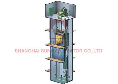 China Sitio de la máquina menos color modificado para requisitos particulares del acero inoxidable del elevador del pasajero del Mrl en venta